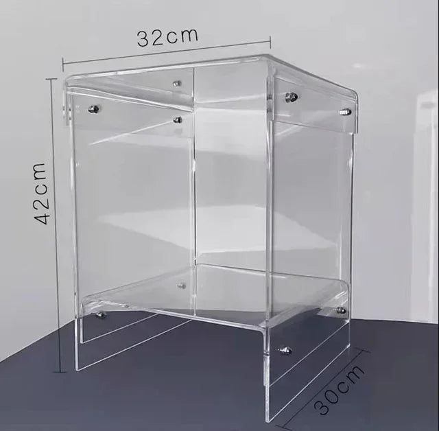 Table Basse Acrylique Transparente - Double Plateau