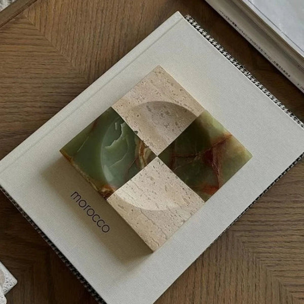 Plateau Marbre Assemblé Carré pour Comptoir et Bijoux
