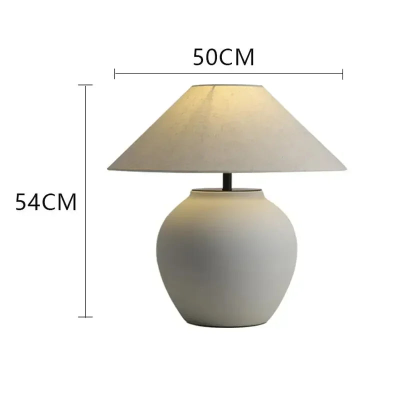 Lampadaire Vintage en Céramique - Finition Chrome Poli