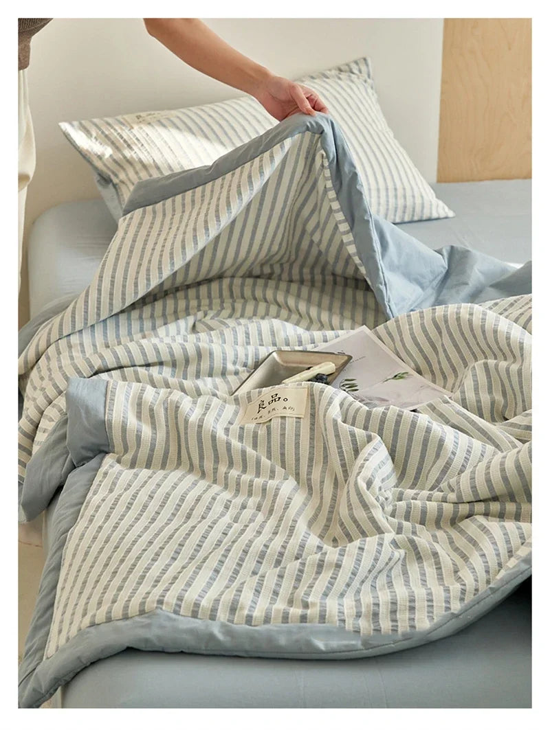 Couette d'Été Jacquard Coton Haut de Gamme Légère