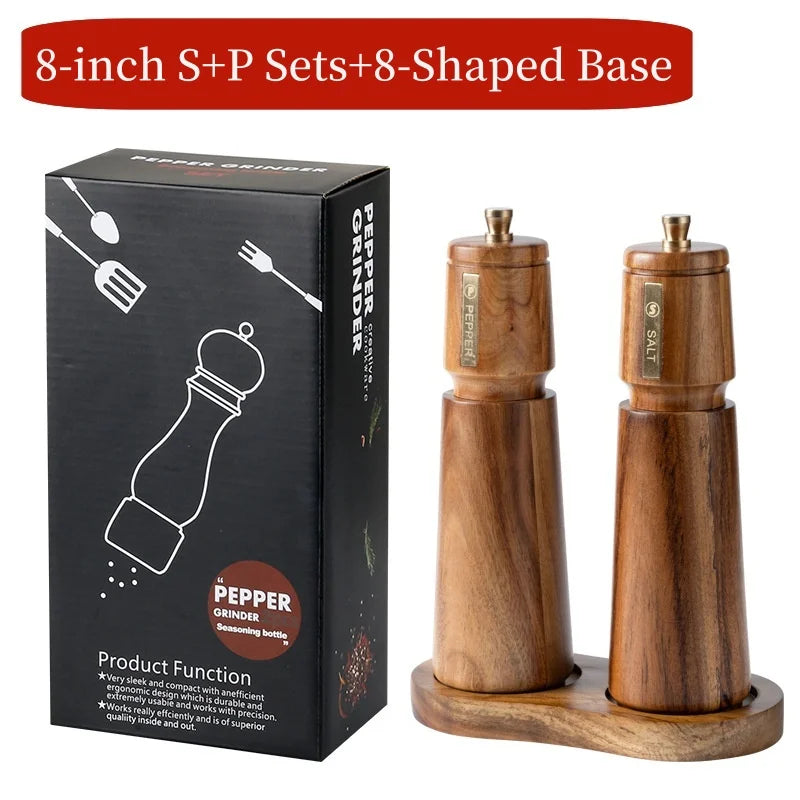 Ensemble Moulins à Poivre et Sel en Bois d'Acacia
