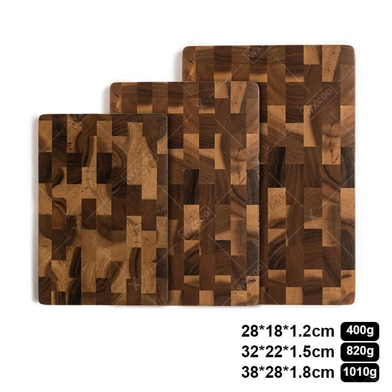 Planche à Découper en Bois d'Acacia Massif - Double Face Antidérapante