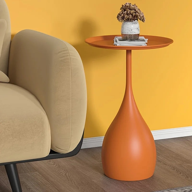 Petite Table Ronde en Métal - Design Minimaliste