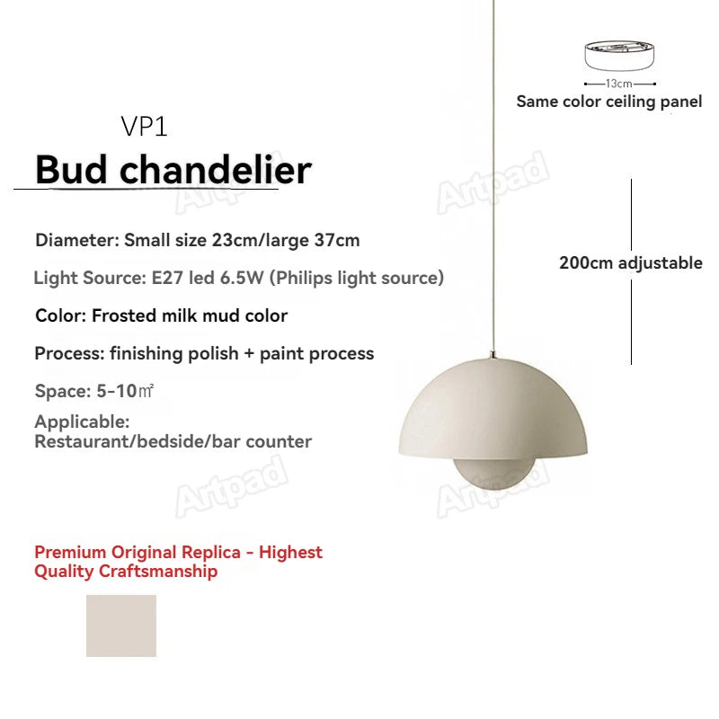 Danish Bud Pendant Light – Nordic Modern Hanging Lamp