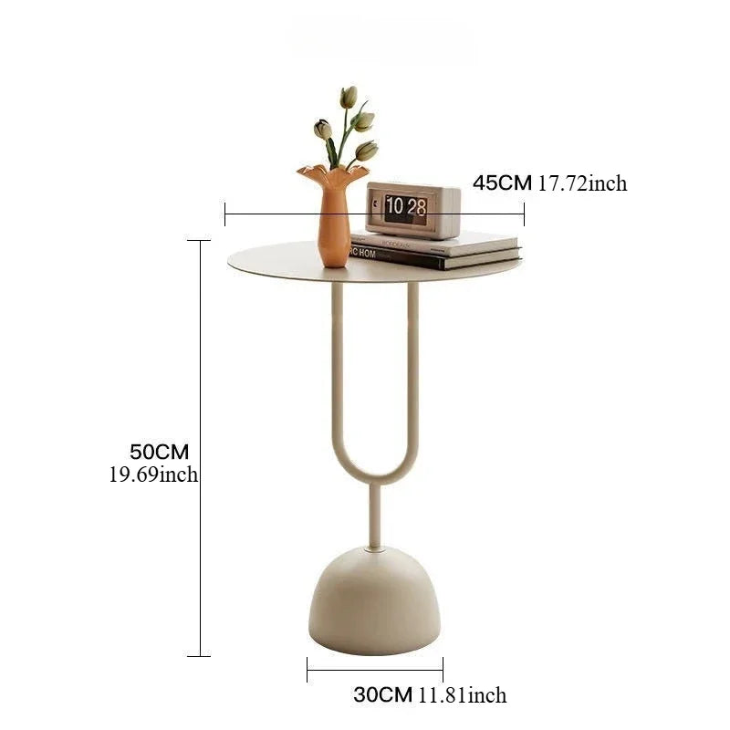Table Basse Ronde en Métal - Design Moderne