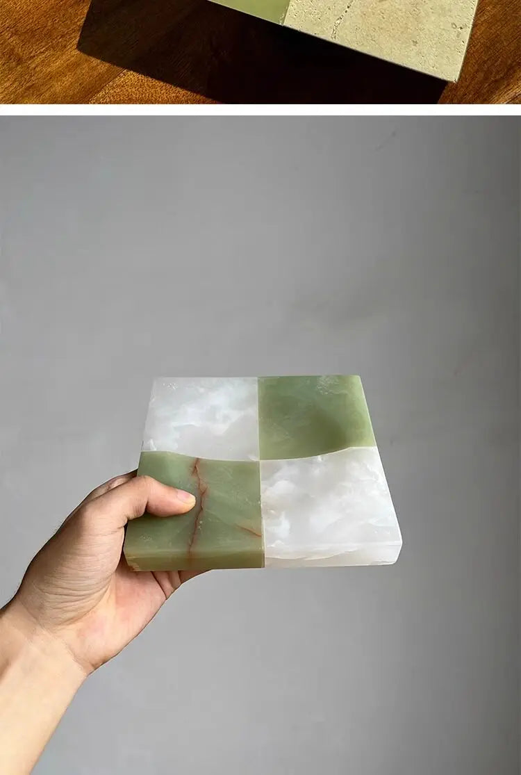 Plateau Marbre Assemblé Carré pour Comptoir et Bijoux