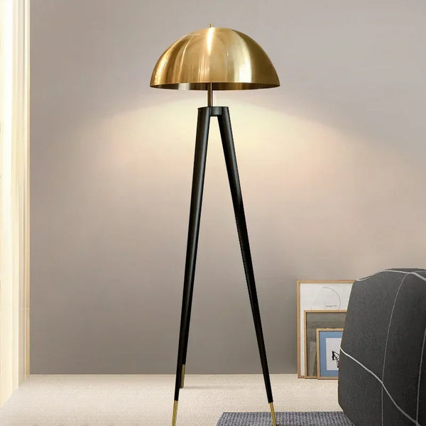 Lampadaire Trépied Vintage - Design Champignon Rétro