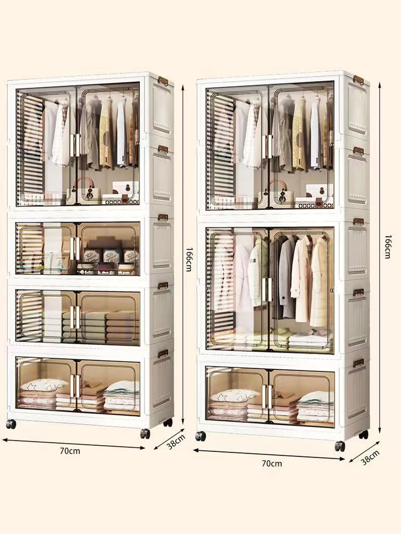 Meuble de Rangement Multi-Niveaux Sans Montage