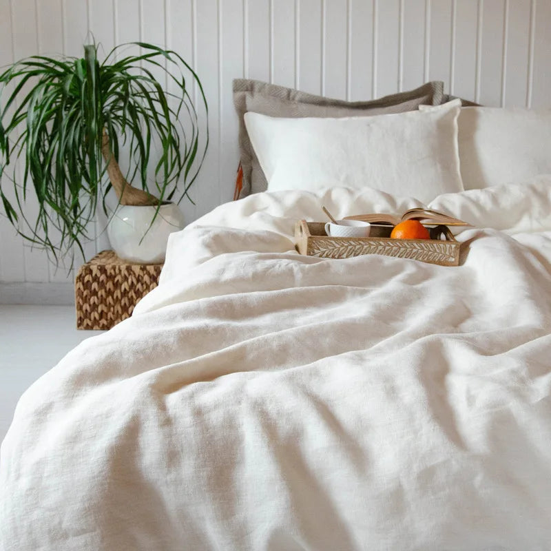 Ensemble de Draps 4 Pièces en Lin Pur - Confort Naturel