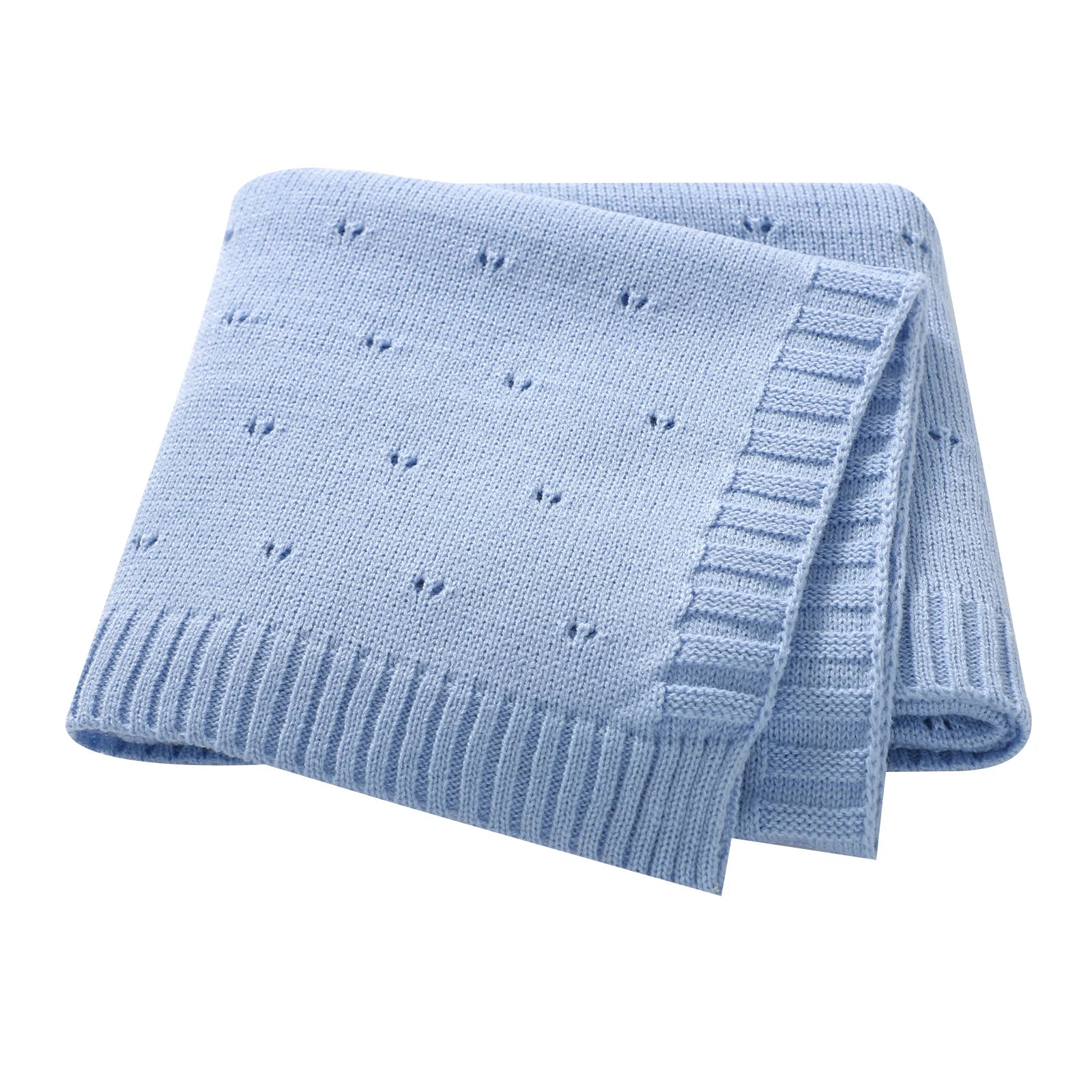 Couverture Bébé Tricotée Unie 90x70cm