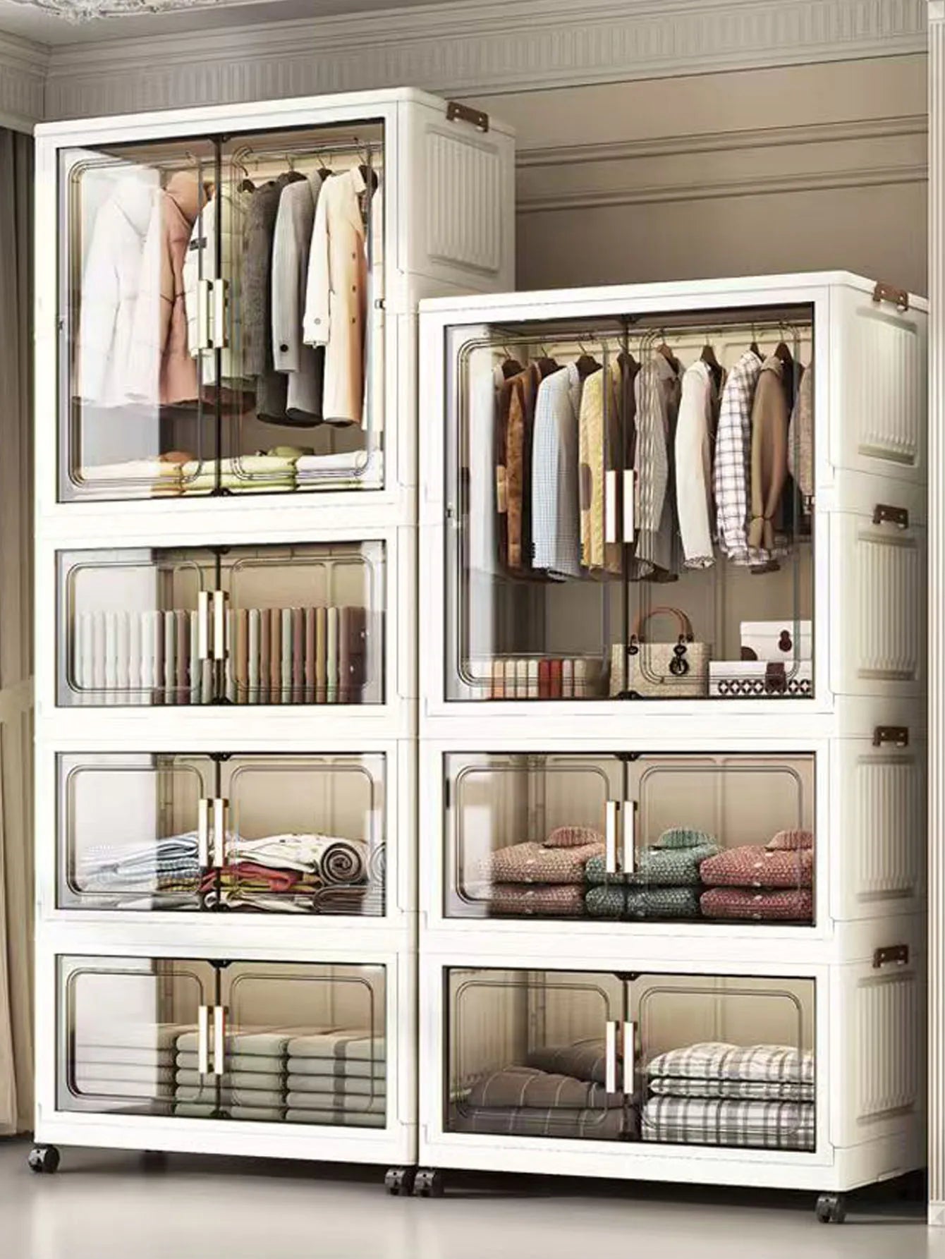 Meuble de Rangement Multi-Niveaux Sans Montage