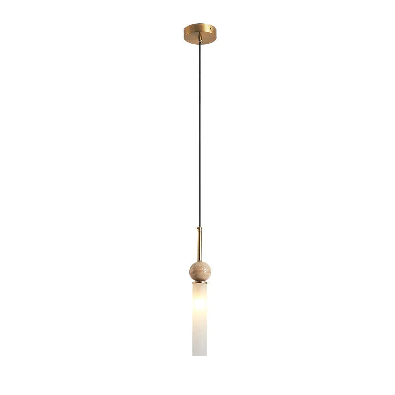 Lustre Pierre Jaune Style Grotte Nordique Moderne