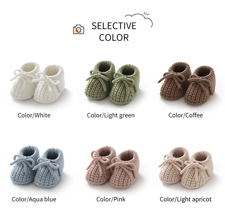 Chaussons Bébé Tricotés à Revers 0-18 Mois