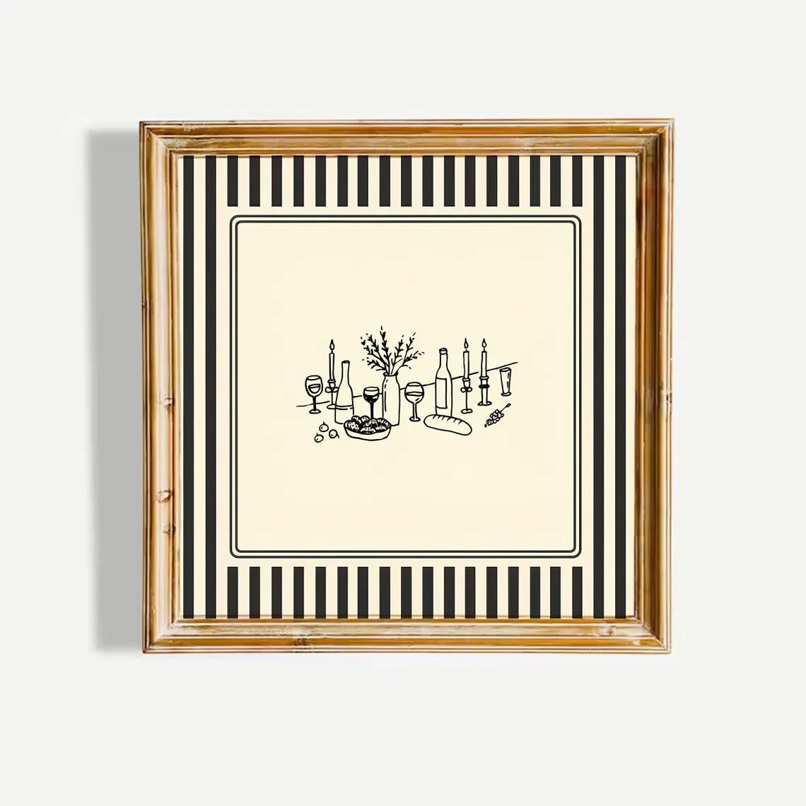 Affiche Décorative Café Français Noir et Blanc