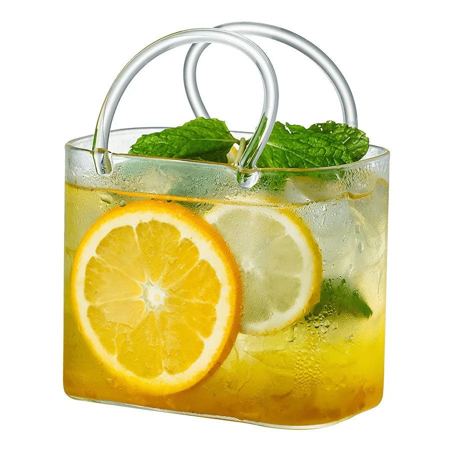Verre Forme Sac à Main avec Paille Optionnelle
