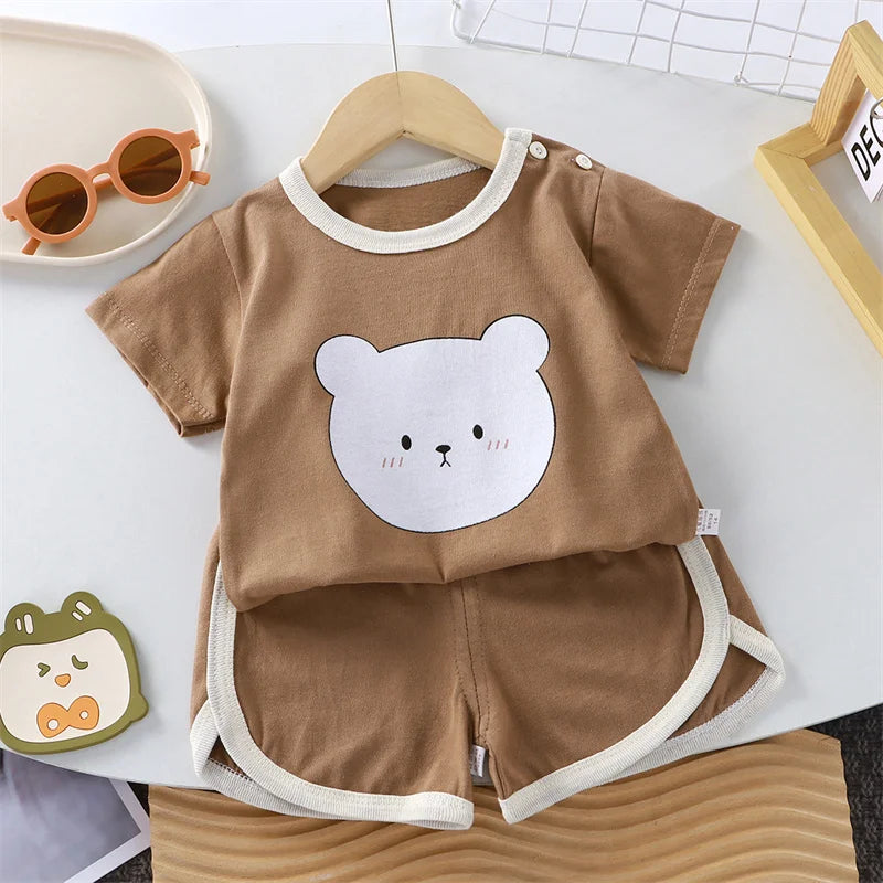 Ensemble T-Shirt et Short Motif Ourson