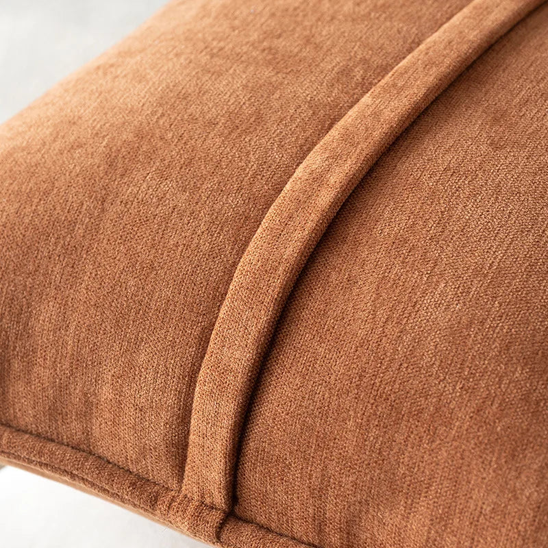 Housse de Coussin Chenille Rétro - Design Élégant