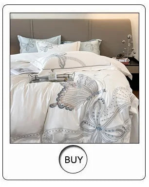 Parure de Lit Coton Luxe Style Hôtelier Brodée