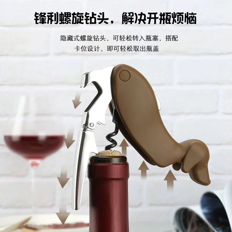 Tire-Bouchon Forme Chien avec Coupe-Capsule
