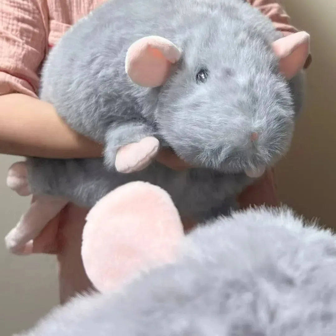 Cute 40/55/90cm Mouse Doll Cartoon Oversized Flower Branch Rat Doll Soft Plush Animal Figure Kids Gift Birthday Pet Cat Toy