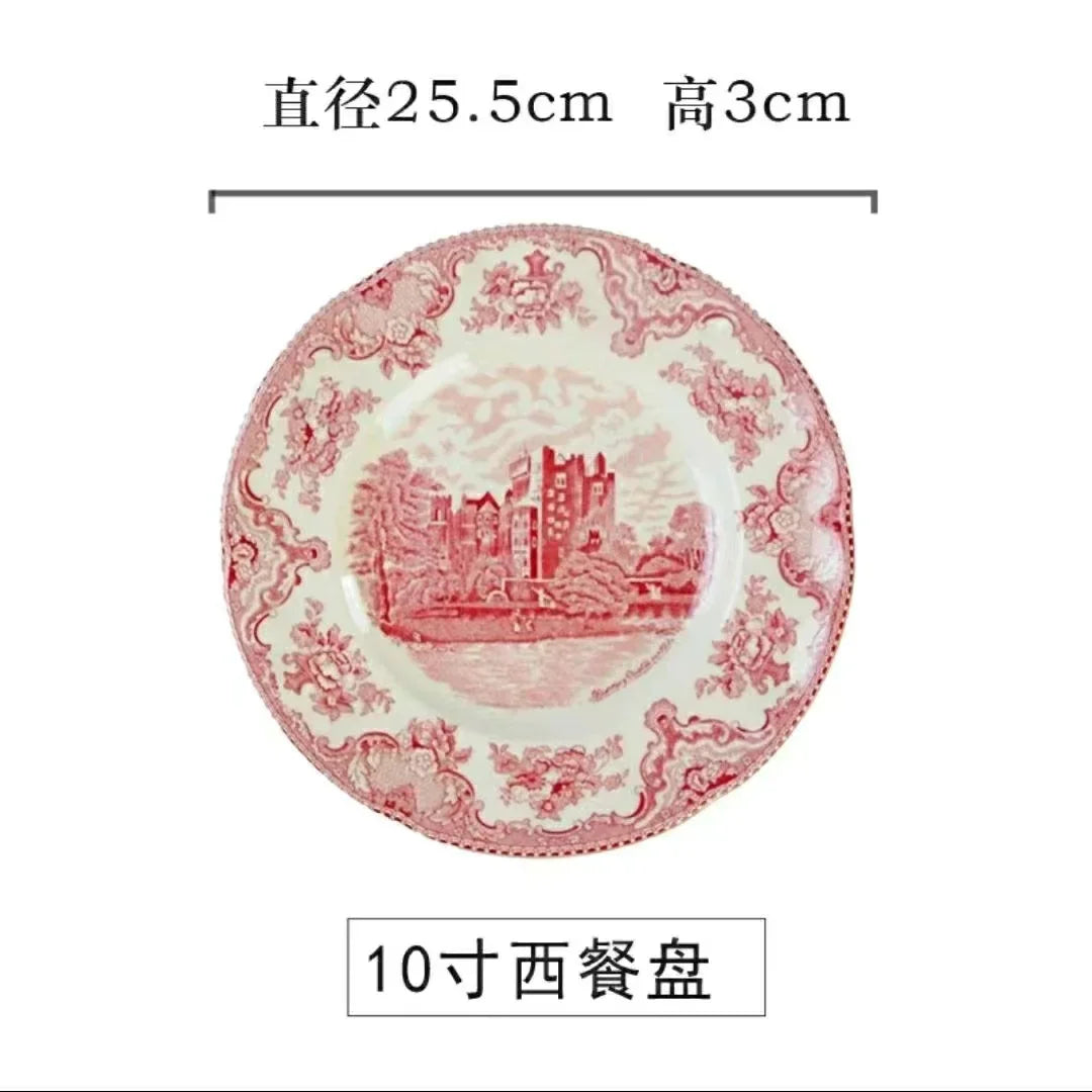 Assiette en Céramique Motif Château Bleu Palace