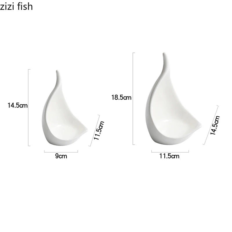 Assiette en Céramique Forme Irrégulière Créative