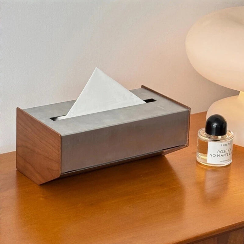Boîte à Mouchoirs Acier Inoxydable Luxe Table Basse