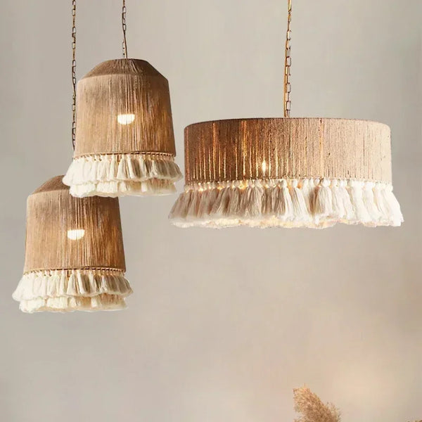 Suspension Macramé Bohème Corde de Chanvre Vintage