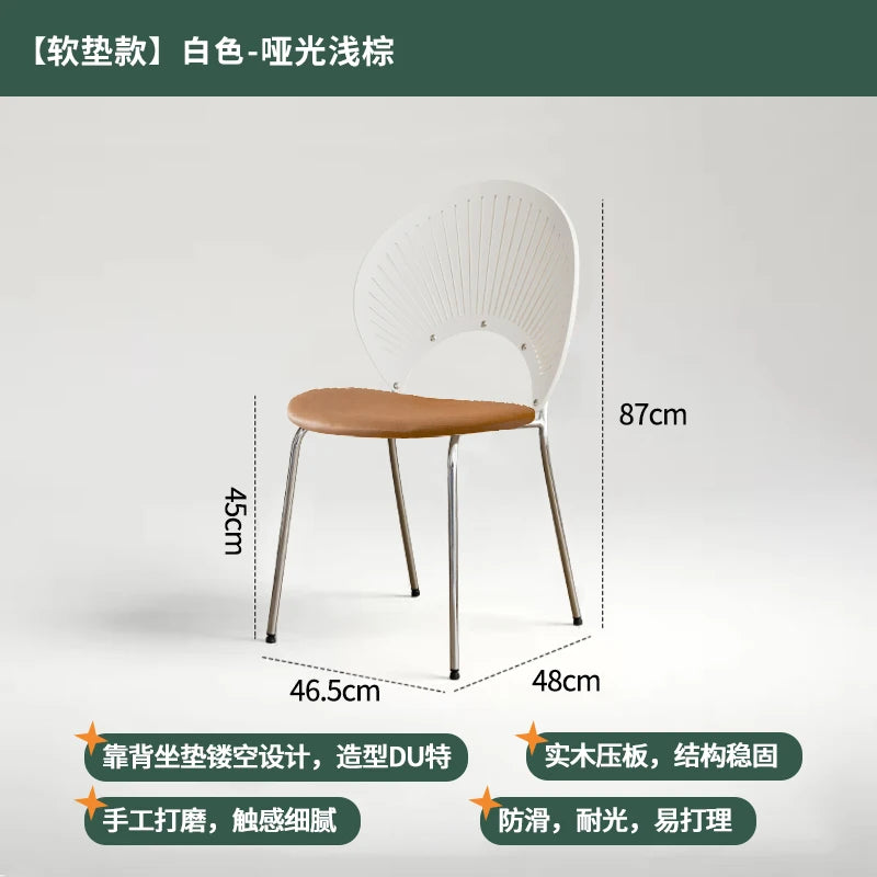 Chaise de Salle à Manger en Acier Inoxydable