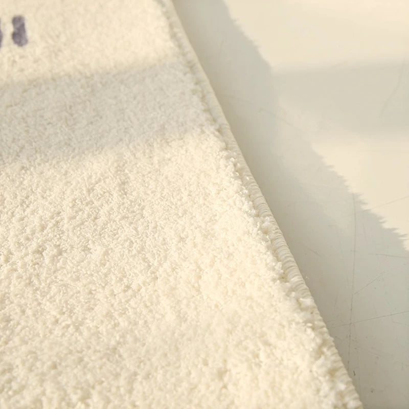 Tapis Moelleux Style Crème pour Chambre