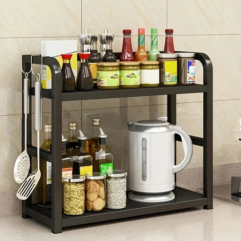 Étagère de Comptoir Métallique 2 Niveaux Gain de Place