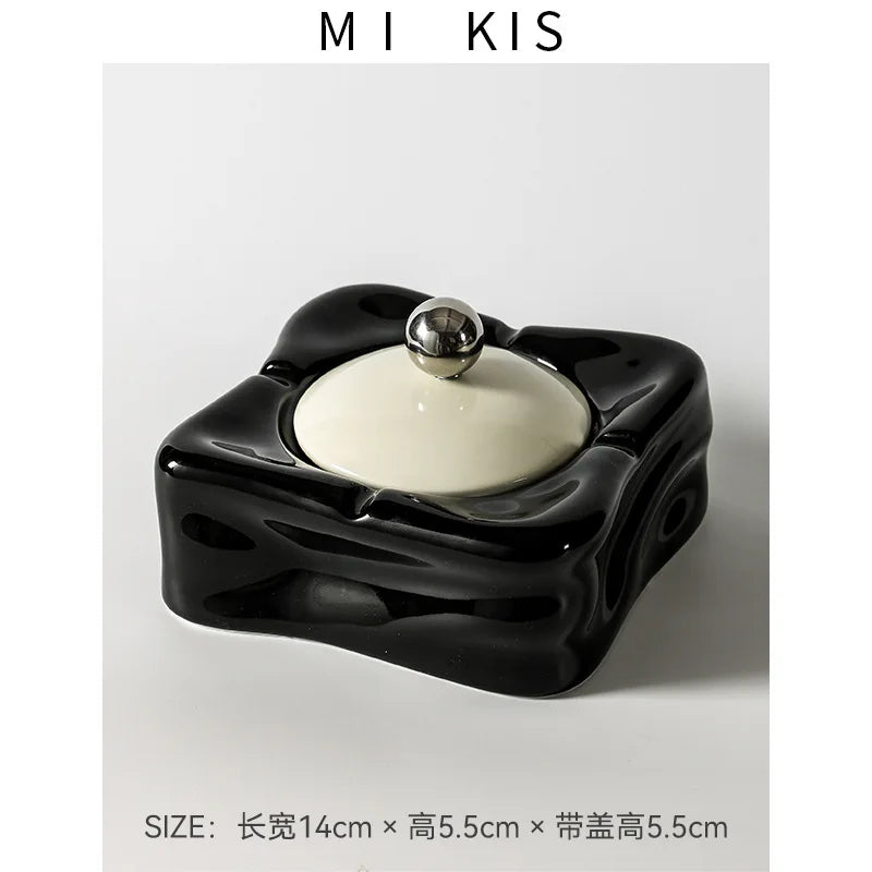 Ceramic Ashtray – Anti-Ash Design, Living Room Decor