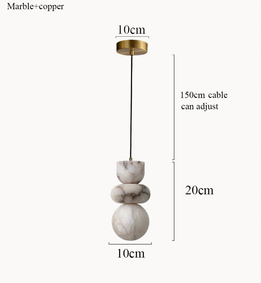 Suspension en Marbre Espagnol - Veinage Naturel Luxueux