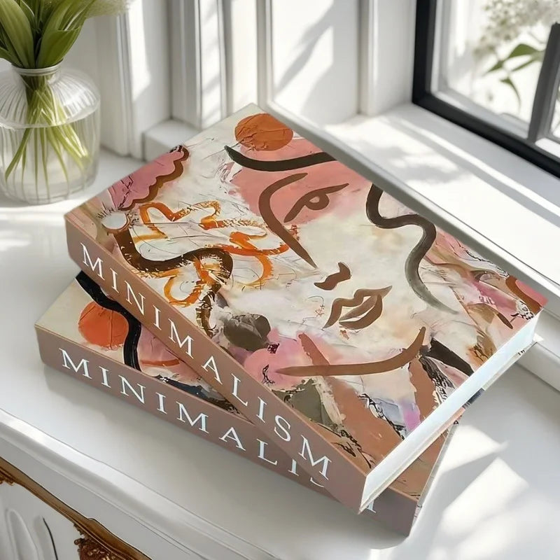 Faux Livres Décoratifs Boîte de Rangement Style Boho