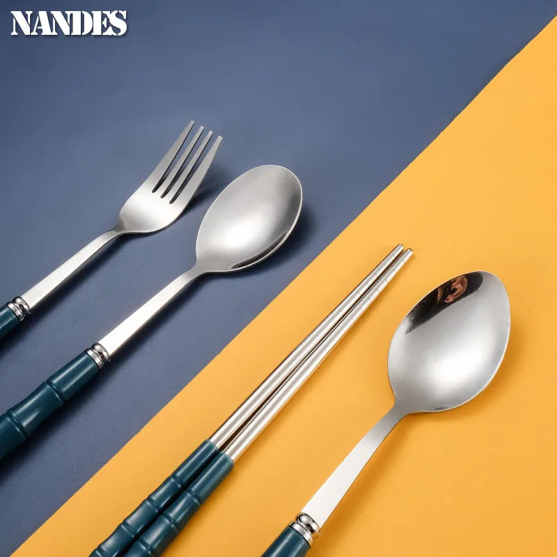 Kit de Couverts de Voyage 3 Pièces avec Étui