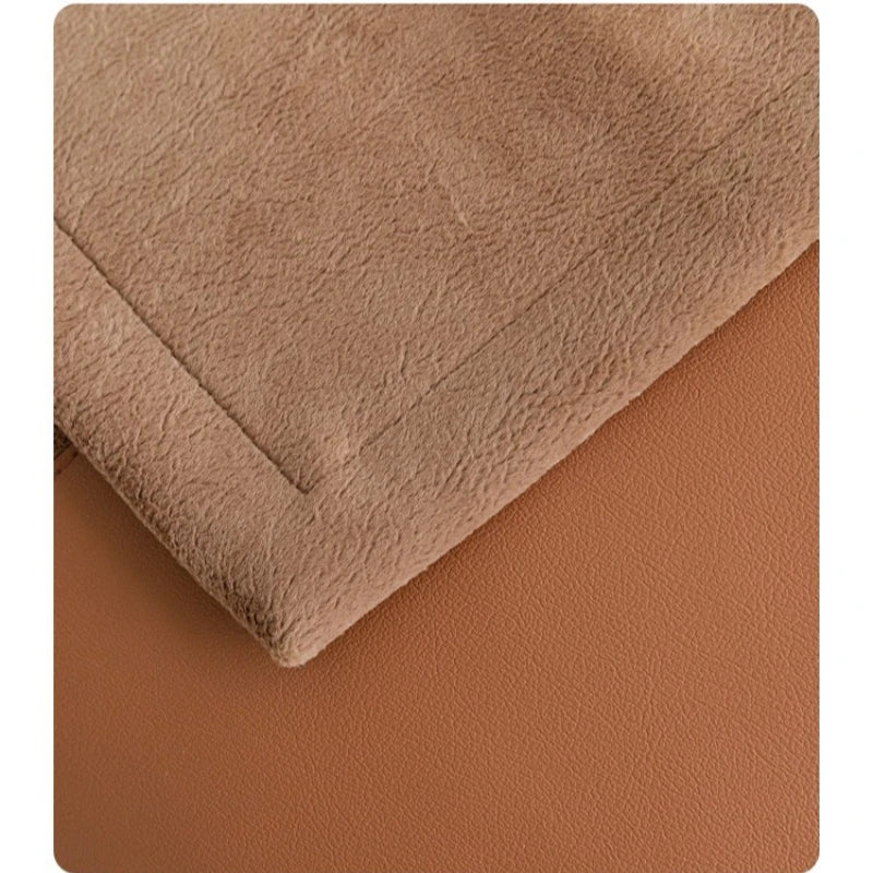 Housse de Coussin Cuir Orange Assemblage Waist