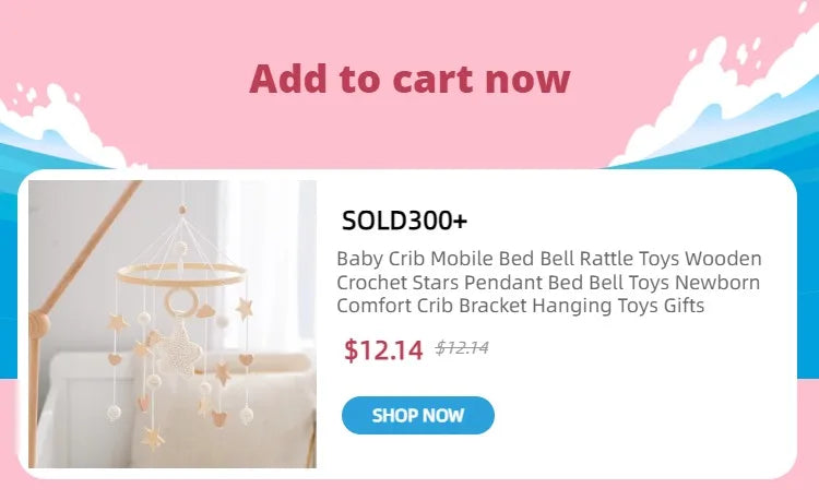 Mobile Musical en Bois pour Lit Bébé
