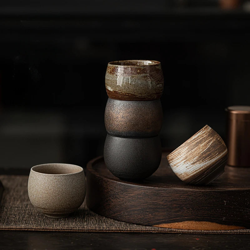 Tasse à Thé Kungfu en Grès Fait Main Style Ancien