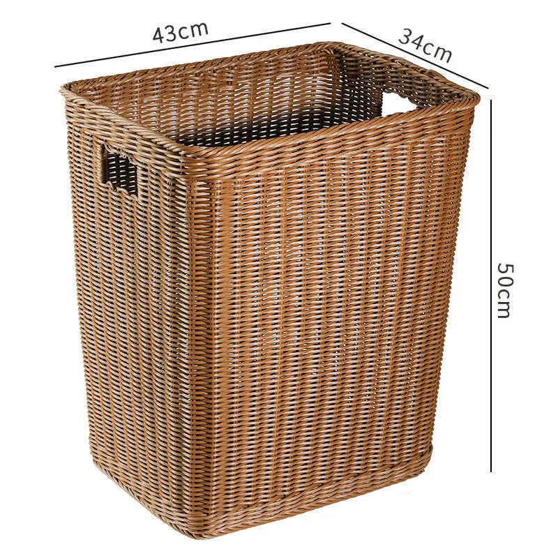 Panier de Rangement Rond Tressé - Style Rotin