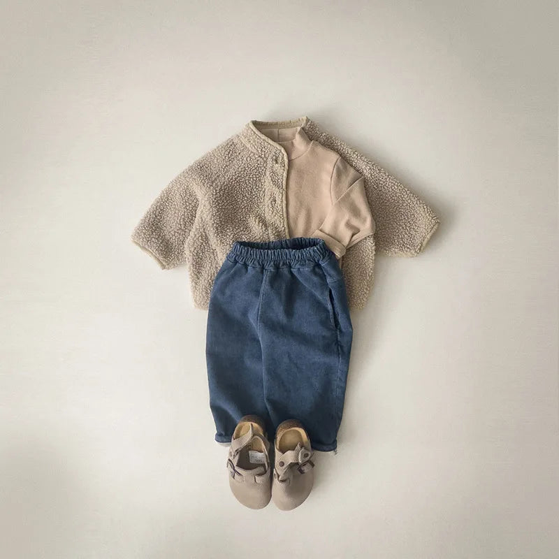 Manteau Enfant Matelassé Uni Style Coréen