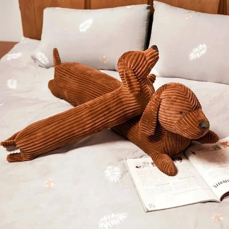 Coussin Corps Teckel en Peluche - Oreiller Décoratif