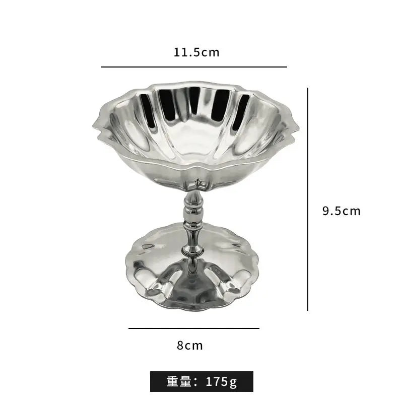 Stainless Steel Dessert Cup – Ice Cream & Snack Bowl