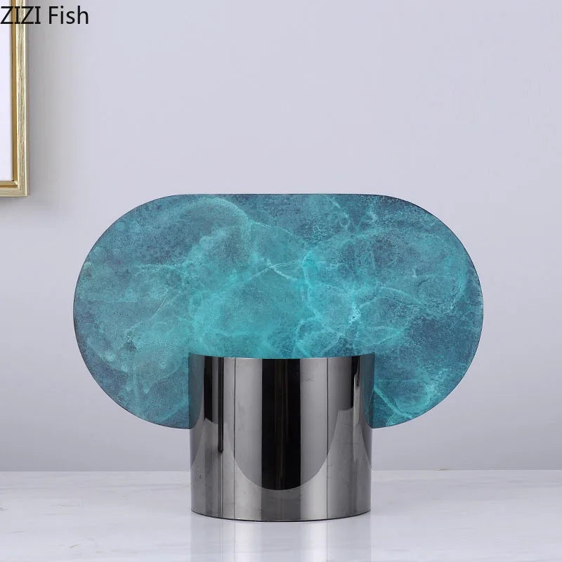 Vase en Marbre Géométrique - Design Épuré pour Fleurs