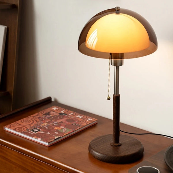 Lampe de Chevet Vintage en Fer et Verre Coloré