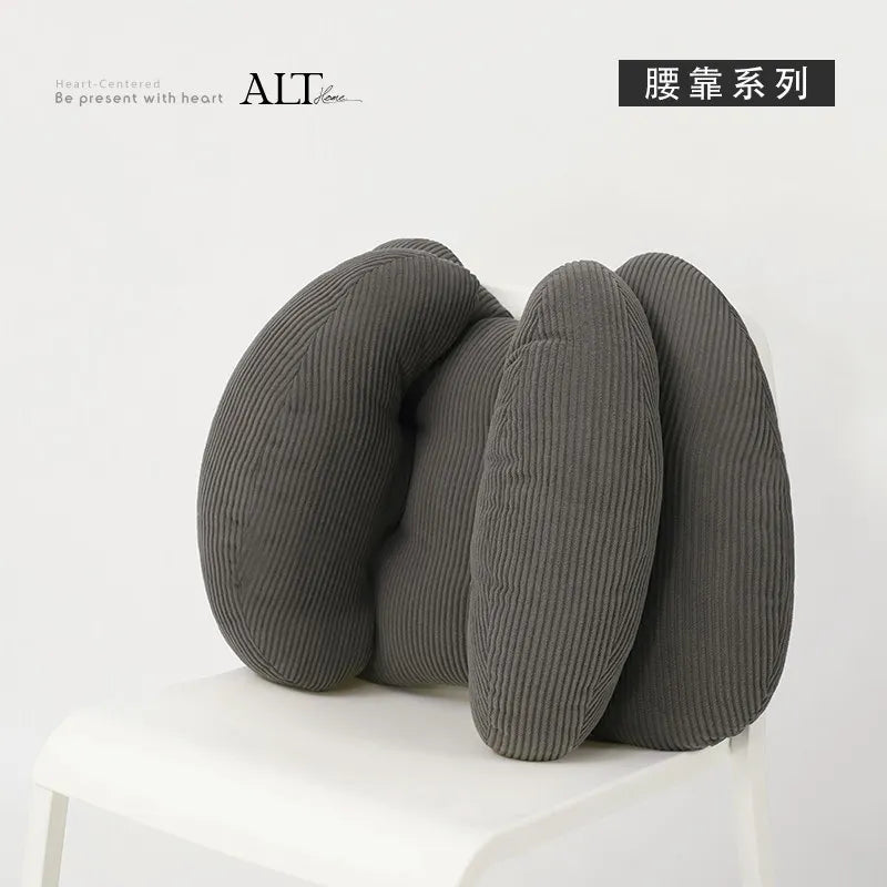 Coussin Lombaire en Velours - Soutien Dos Ergonomique