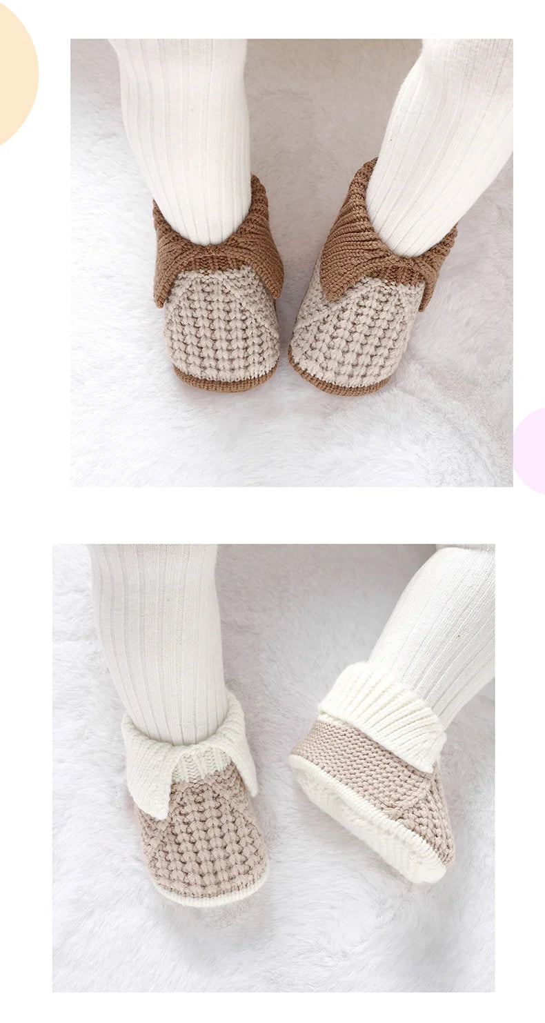 Bottines Bébé Tricotées Patchwork