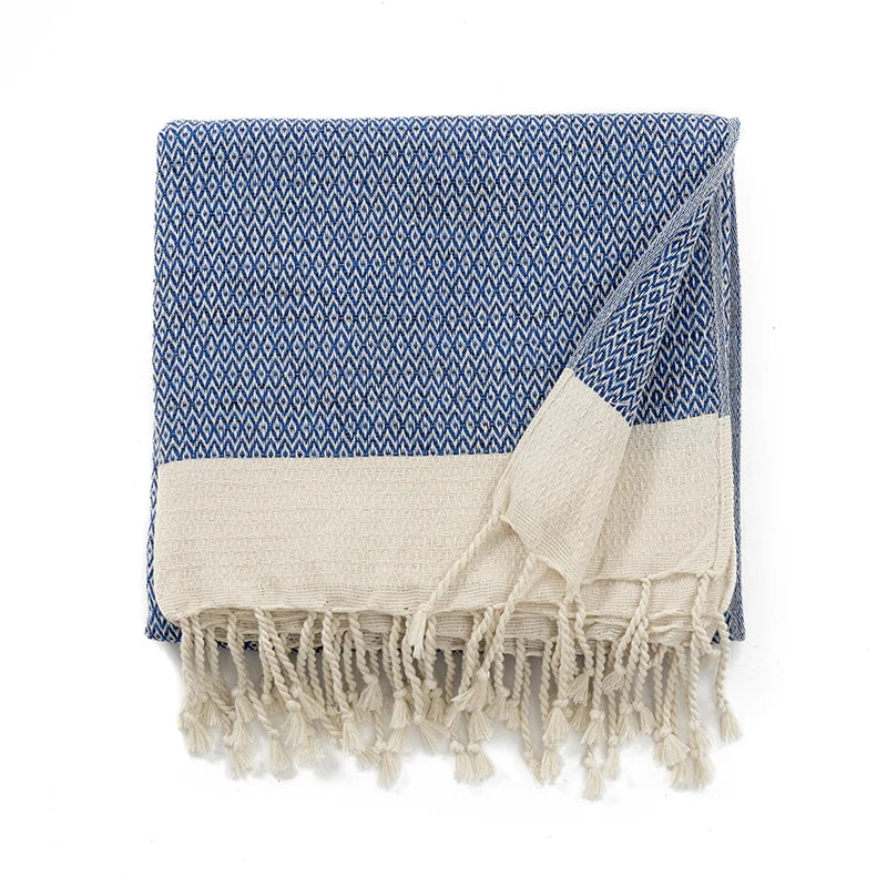 Couverture en Coton à Franges - Style Turc