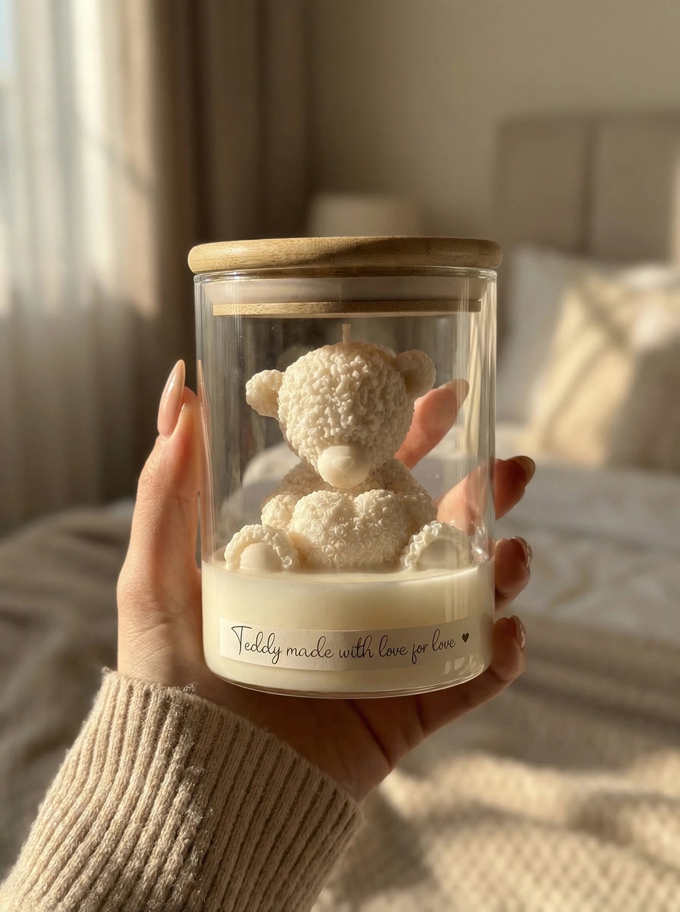 Bougie Parfumée Forme Ourson en Bocal