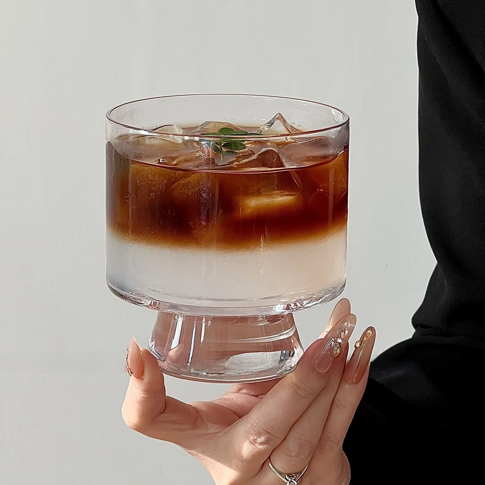 Verre Grande Capacité avec Support Style Tendance