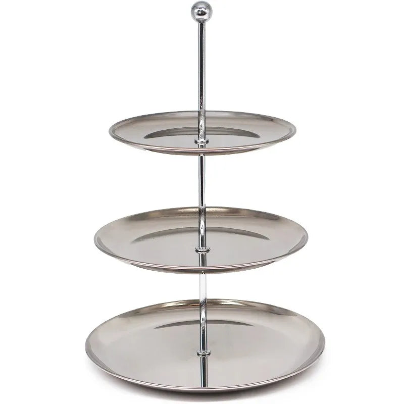 Multi-Tier Stainless Steel Storage Rack – Nordic Fruit & Snack Stand